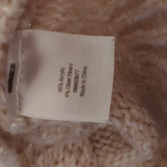 St.Johns Bay 1x Tan W Silver Threads Sweater Y2k - Picture 6 of 6